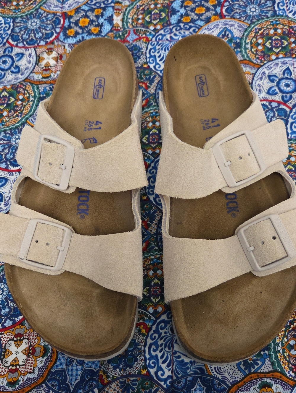 Birkenstock Arizona Suede Soft Footbed Sandals EU 41